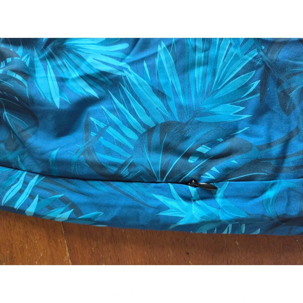 Brisira Mens Teal Tropical Swim Trunks Compression Liner Small 30 pocket shorts